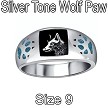 Wolf Paw Inlay Ring Size 9 